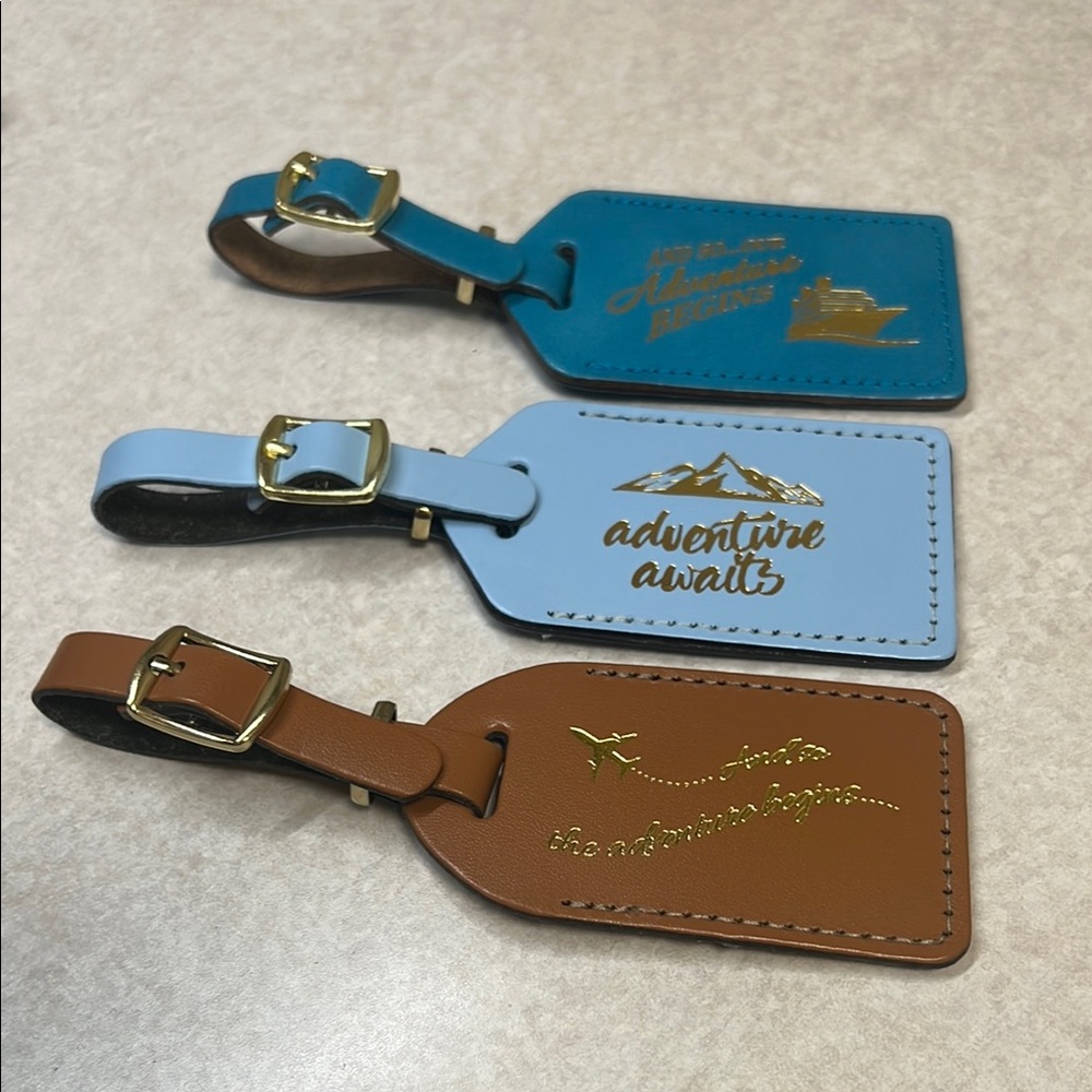 Set of Three Adventure Luggage Tags